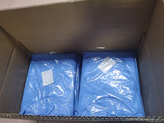 병원 진료소를 위한 일회용 의료 외과 멸균 부직포 격리 가운